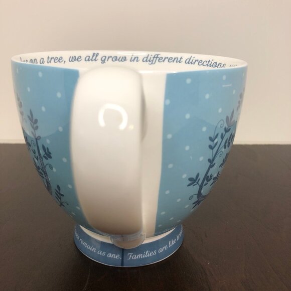 Portobello By Inspire Pedestal 14oz Coffee Mug Family Tree Light Blue - Picture 4 of 7